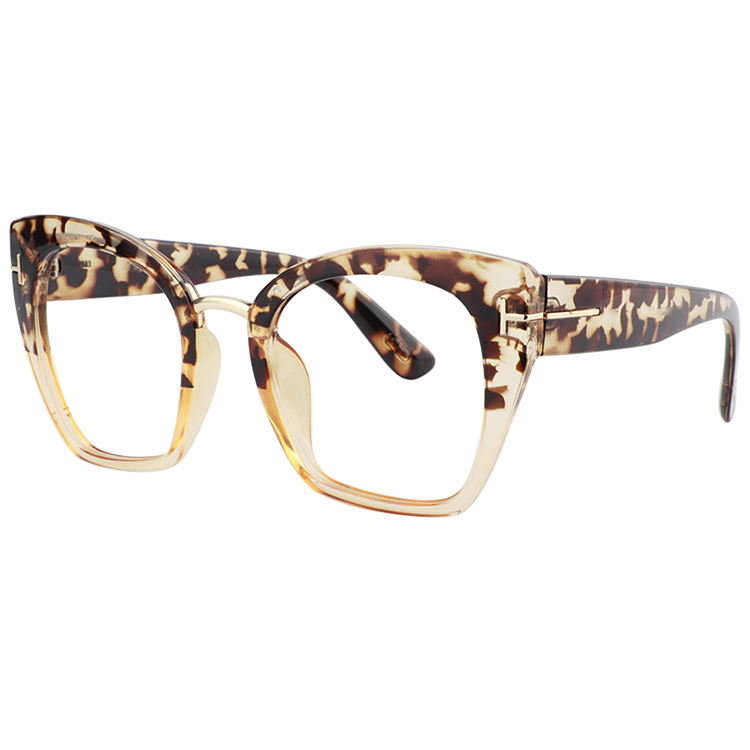 Oversized cat-eye tortoiseshell acetate and gold-tone optical glasses