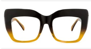 Designer Unisex Large Vogue Oversized Acetate Oversized Square Eyeglasses Grace, Black & Tortoise / One Size