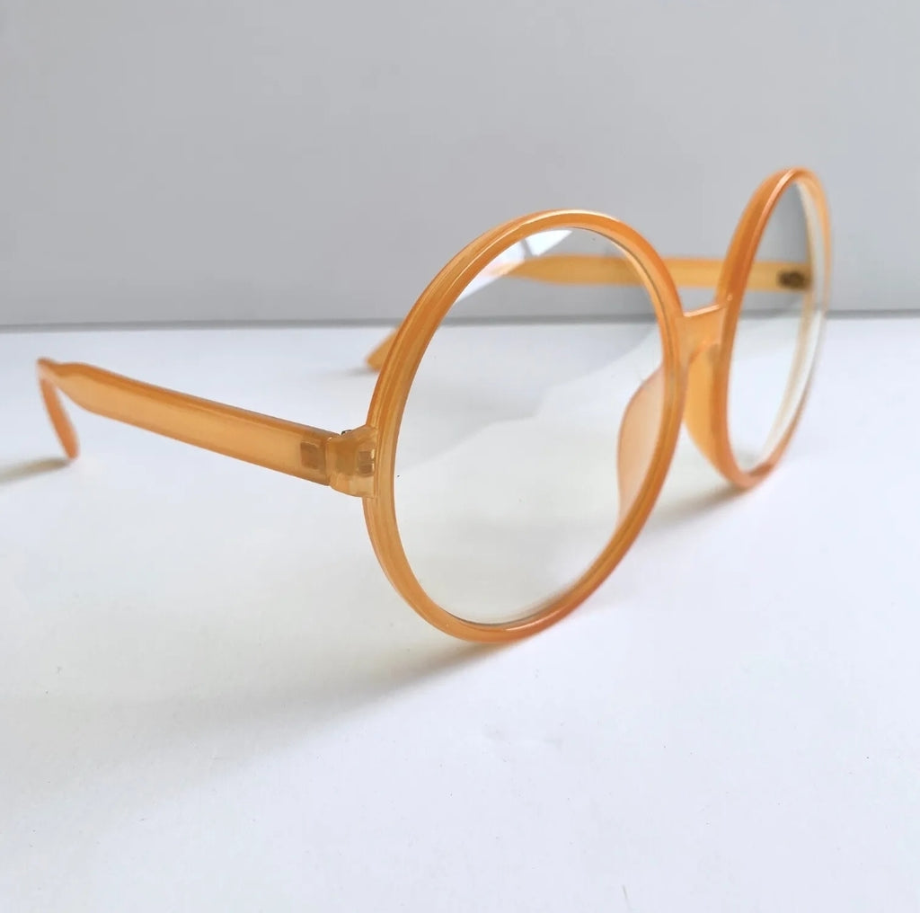 Vintage Round Glasses for Women Classic Retro Designer Style Brandy Fa